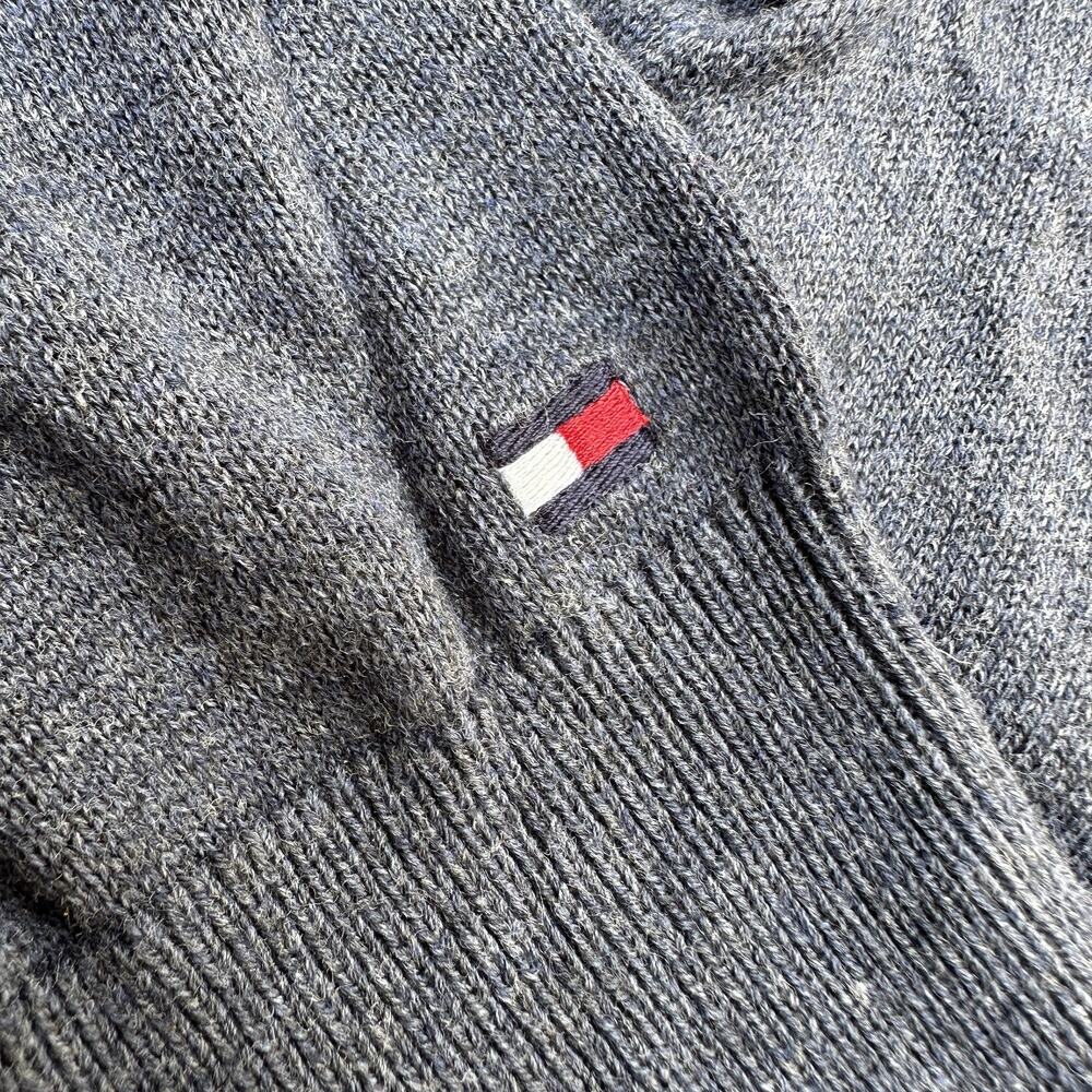 Tommy Hilfiger Sweater Mens Medium Blue Pullover Layering Classic Varsity - Picture 5 of 9